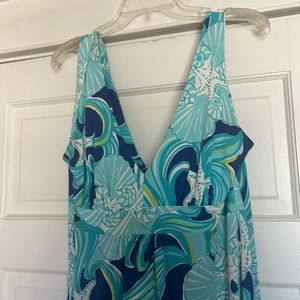 Lilly Pulitzer Blue Wave print maxi dress